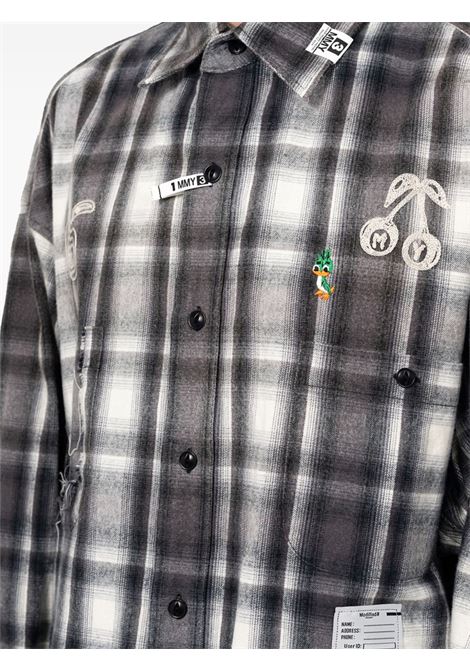 vintage like check shirt man black MAISON MIHARA YASUHIRO | J15SH181BLACK